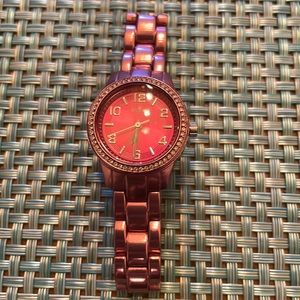 Pink guess watch